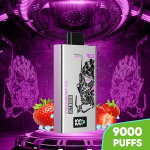 Happ Vape 9K Одноразовый вейпер 9000Puffs Vapes 2% 5% Этикетка 14 мл Vape Juice Pod Silver Электронная сигарета