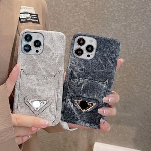 Fashion designer denim case Iphone 14 13 12 11 Pro Max X Xs Xr Plus Card Hard case