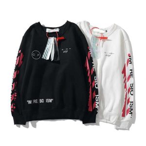 Klasik beyaz render grafiti okları kapalı tasarımcı lüks sonbahar ve kış erkek ve kızlar için hoodies crewneck hoodies, hoodies