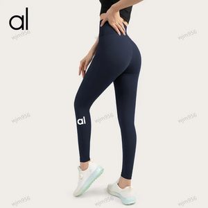 Alolulu 2024 Lycra kumaş düz renkli kadın yoga pantolon yüksek bel spor salonu aşınma tozluk elastik fitness bayan açık spor pantolonlar