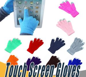 Теплые зимние перчатки для сенсорного экрана на палец, многофункциональные унисекс, емкостный рождественский подарок для iPhone iPad, смартфона6069151