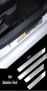 Ultratin Paslanmaz Çelik Scuff Plaka Kapı Eşik VW Golf 7 Mk7 Golf 6 MK6 Hoş Geldiniz Pedal Eşik Aksesuarları 20112015791722