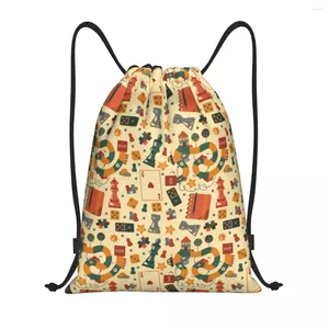 Alışveriş çantaları moda masa oyunu backpack spor spor çantası erkekler için kadın satranç sackpack