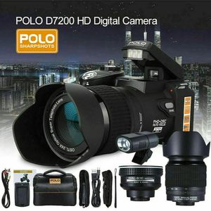 D7200 Dijital Kamera 3P Otomatik Focus HD Video 24x Telepo Lens Geniş Açılı LED Dolgu Işık Kameraları 240106