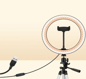Flash Heads 26 Cm LED Ring Light With 100 Tripod Stand For Youtube Studio Camera Selfies Video Live Fill Lamp Pography Lighting2308817