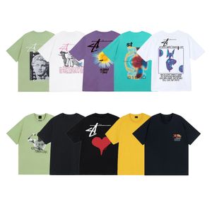 Tasarımcı T Shirt Sıradan Hip Hop Üst Harfleri Kısa Kollu Kadın Baskılı Yüksek Kaliteli Gömlek Mürettebat Boyun Kazak Çift Tişört Pamuk High Street Gömlek Erkekler A133