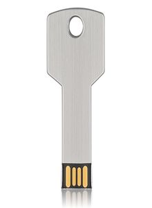 Taşınabilir gümüş metal anahtar 32GB USB 20 Flash Sürücüler 32GB Flash Pen Drive Başparmak Depolama PC Dizüstü MacBook T7072860 için Yeterli Bellek Çubuğu