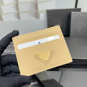 Kadın Kart Sahipleri Üçgen Lady Card Paket Para Çantası Tuval Yumuşak Deri Mini Cüzdan Kredi Kartı Cüzdanları Moda Tasarımcı Çanta