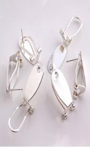 Taidian Silver Fingernail Earring Post för Women Beadswork Earring smycken Finding Making 50 Pieces/Lot11904623