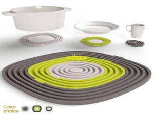 Pedler Ücretsiz Nakliye Toptan 3pcs/Set Silikon Mat Yalıtımlı Pad Pot Tutucu Tutucu Kupa Mat Dish Placemats