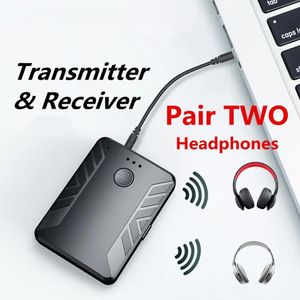 Connectores Novo receptor de transmissor Bluetooth Audio Aux Bluetooth 5.0 Adaptador para PC TV Music Music Dual Receptor Adaptador