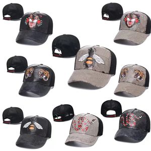 Дизайнерские мужские бейсболки, женские брендовые шапки с головой тигра, пчелиная змея, вышитая кость, мужчины и женщины, casquette Sun Hat gorras, спортивная сетчатая кепка дальнобойщика, горячая распродажа