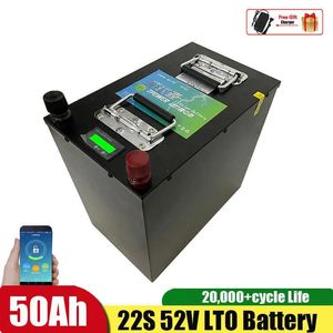 Batteries 20 000 Cycles 22S 52V 50Ah LTO with LCD Display for 48v Ebike Scooter Golf Cart Escooter Battery+10A Charger