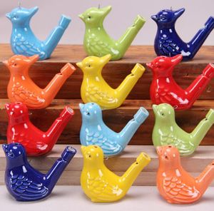 Керамический свисток водяной птицы с веревкой, винтажные забавные музыкальные игрушки для детей, подарок, развивающая игрушка для раннего обучения, рисования