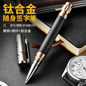 EDC Alloy Brass Pen With Collection Writing Multi-functional Portable Outdoor EDC Tools 240106