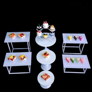 8 шт. подставка для кексов, подставка для торта, моноблок, десертная тарелка самообслуживания, тарелка для закусок, центральная часть свадебного стола, еда в виде цветочного подарка, банкет в отеле, печенье, напитки, подставка для фруктов