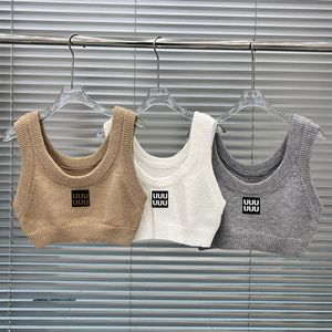 Designer Cropped Women Singlet Tops Letter Knitted Tanks Luxury Charming Sleeveless Bottoming Tank Tops Brand Sweater Camis Singlets Knits