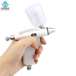 Fırçalar Ophir Nozul 0.3mm Airbrush Püskürtme Tabancası Güzellik Makyajı Vücut Sanatı Dövme Hobi Makyaj Beyaz Renk 3/4 OZ_AC124