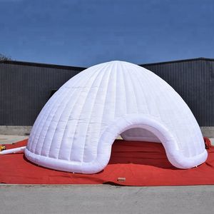 Оптовая продажа, диаметр 10 м, хит продаж, большая надувная купольная палатка, светодиодная белая иглу для вечеринок, юртовые палатки на продажу