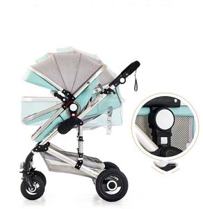 Baby Strollers Designer 3 Marca de moda em 1 genuíno carruagem portátil dobro de carrinho de alumínio PRAM Entrega de maternidade DHR1L Popular Breathable