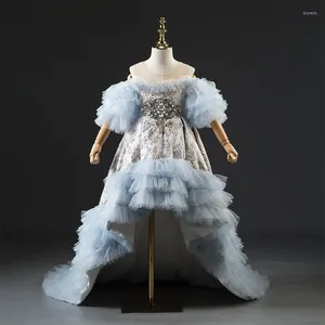 Girl Dresses High-end Luxury Ball Gown Flower For Wedding Beaded Appliqued Toddler Pageant Gowns Kids Prom Custom Made