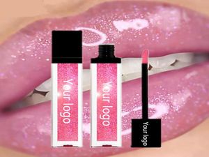 No Brand Sparkle Glitter Lip Gloss Увлажняющий водонепроницаемый блестящий блеск для губ Shimmer Makeup Жидкая помада примите ваш логотип2695715