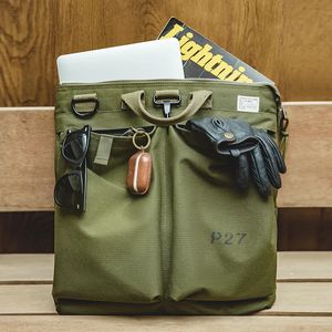 Maden Мужская сумка для шлема-флайера, тактическая экипировка для переноски, защита с несколькими карманами, компьютер, ноутбук, ручная сумка на одно плечо 240108