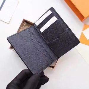 Orijinal deri çanta kartı tutucu en kaliteli lüksler v tasarımcı cüzdan erkekler kadın tek şeritli tutucular madeni para toptan mini cüzdan 63144