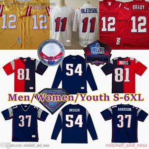 Özel S-6XL Klasik Vintage Futbol 12 Tom Brady Jersey Gericilik 1959-1999 Stitch 4 Adam Vinatieri 73 John Hannah 56 Andre Tippett 24 Ty Law 87 Rob Gronkowski