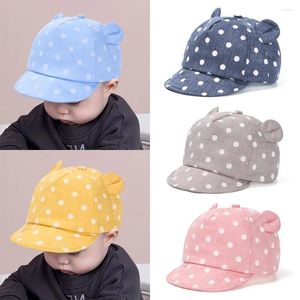 Berets Casual Meninas Meninos Panamá Cap para 6-24 meses Chapéu de beisebol do bebê Dot Beach Caps Orelha Crianças Sol