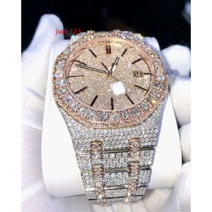 Orologi VVS Moissanite ghiacciati Movimento automatico con diamanti Orologio hip-hop con diamanti completamente fatto a mano di lusso