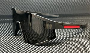 Tasarımcı Kalkanı Güneş Gözlüğü Beyaz Vizör Kırmızı Çizgili Erkek Kadın Bisiklet Gözlük Erkekleri Moda Polarize Güneş Gözlüğü Açık Hava Spor Koşu Gözlükleri Paketli04
