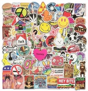 100 PCS Rastgele Karışık Su Geçirmez Klasik Grafiti Sticker SkateBoard Bagaj Dizüstü Gitar Araba JDM DE7425628