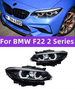 BMW Far Far F22 2 Serisi LCI Far Montajı Led Angel Göz Gündüz Işıkları Ön Sinyal Işıkları Yükseltme