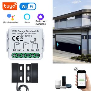 Tuka Smart Wifi Garaj Kapı Sensörleri Açma Denetleyicisi 100V-240V Alexa Google Home Smart Life ile Ses Uzaktan Kumanda Anahtarı 240108