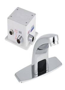 Автоматический инфракрасный сенсорный смеситель из цинкового сплава, умный бесконтактный смеситель для раковины, водопроводный кран для кухни, ванной комнаты с блоком управления3584704