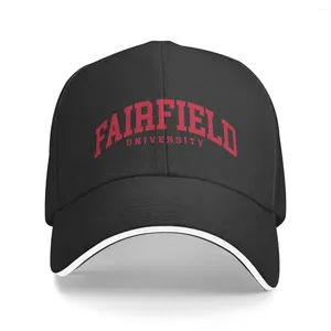 Ball Caps Fairfield Üniversitesi - Kolej yazı tipi kavisli beyzbol şapkası baba şapka köpük parti şapkaları Erkek Kadınlar