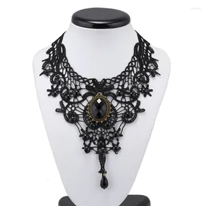 Kolye Kolyeler Kadın Siyah Dantel Boncuklar Ceza Victoria Taş Seksi Gotik yaka kolye güzel hediye için