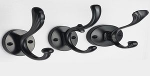 Çinko Alaşım Siyah Kat Hook Duvar Monte Cobe Hook Yuvarlak Temel Şapka Anahtarları ile Banyo Aksesuarları İçin Modern Giysiler Askı 4286254