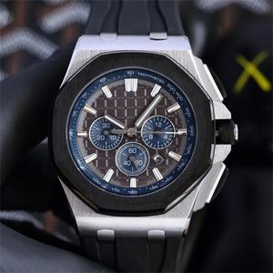 Erkekler Lüks Otomatik Mekanik Hareket İzle 42mm Fashion Business Rubber Band Watch Montre de Luxe Designer Watch Leisure Sports Watch
