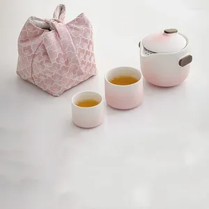 TeAware Setleri Seyahat Çay Seti Gradyan Renkli Çayır Çay Fincanları Açık Mekan Kamp Taşınabilir Storable Yapım Araçları Kültür severler Hediye