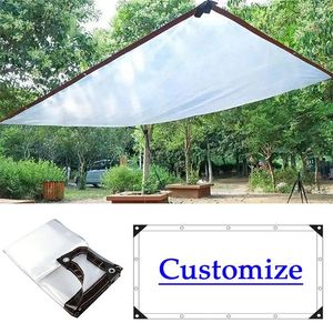 Outdoor Transparent Tarpaulin 0.1/0.14/0.16mm PE Rainproof Garden Plant Rain Cover Gazebo Pergola Canopy Window Windproof Awning 240108