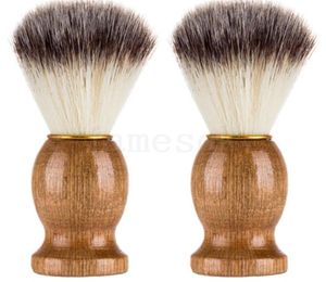 Ecofriendly Barber Salon Shaving Brush Wooden Handle Blaireau Face Beard Cleaning Men Shaving Razor Brush Cleaning Appliance Tool5466682