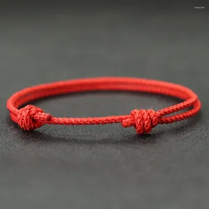 Браслеты с подвесками, 2 мм, миланская веревка, браслет ручной работы с красной веревкой, простой женский мужской регулируемый плетеный шнур, браслет для ювелирных изделий на руку