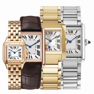 Lüks Altın Gözetleme Tankları Kadın Tasarımcısı Catier Pantthere Watches Diamond Watch için Kadın Kuvars Hareket Moda Yüksek Kaliteli Bilek Clowatch N7SJ#