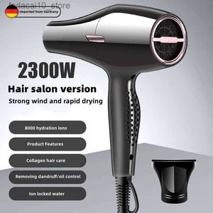 Saç kurutucular 2023 Profesyonel Saç Salonu Saç Kurutucu 3000W Yüksek Güçlü Güçlü Rüzgar Hızı Kuru Mavi Işık İyon Sessiz