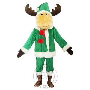 Хэллоуин взрослый размер Рождество зеленый олень костюм талисмана для вечеринки персонаж мультфильма талисман распродажа бесплатная доставка поддержка настройки