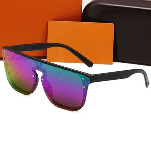 Occhiali da sole firmati per donna occhiali da sole da uomo lunettes de soleil colore misto scolorimento occhiali UV adumbrali full frame adatti all'aperto spiaggia con scatola