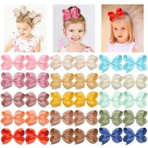 30 Pcs 6 Inch Bows for Girls Big Grosgrain Girls 15pairs 6 Hair Bows Alligator Clips For Teens Kids Toddlers 240109