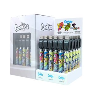 Biscoitos pré-aquecem caixa de bateria estilo 900mAh torção VV tensão ajustável 510 caixa de cartuchos de rosca 30 pçs/set CK BK kit de pré-aquecimento